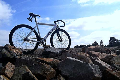 清々しい景色と自転車